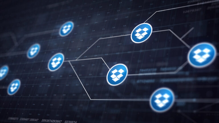 A set of blue icons connected by lines representing an integrated digital ecosystem.